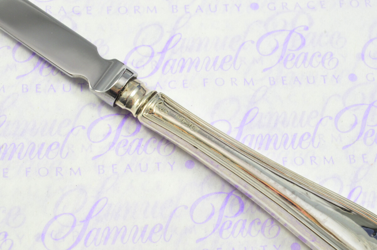 John Sanderson Sheffield Sterling Silver Handled Letter Opener Hepplewhite Pattern 1920 Cased - Image 5