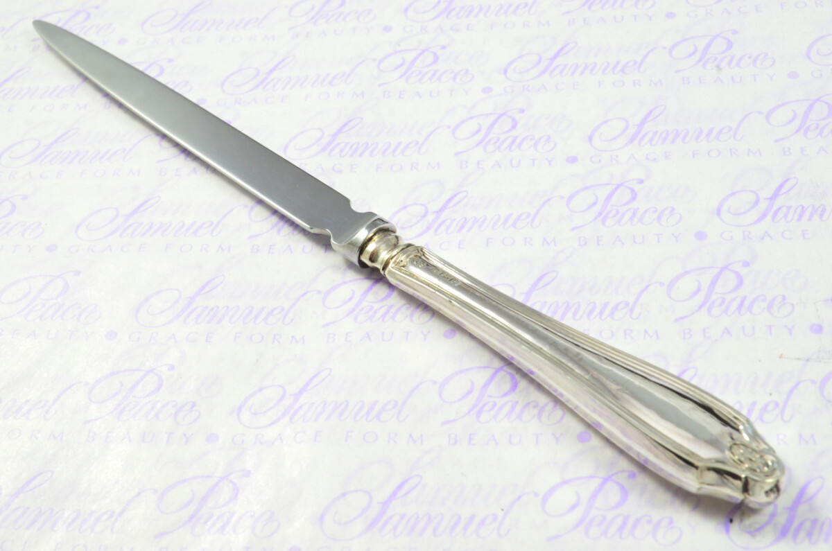 John Sanderson Sheffield Sterling Silver Handled Letter Opener Hepplewhite Pattern 1920 Cased - Image 7