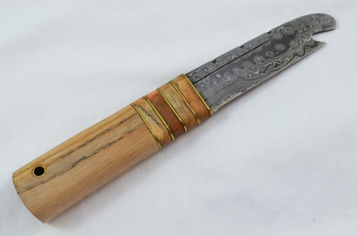 New Fantastic Genuine Laminate Handle Sgian Dubh Bottle Opener Damascus Steel Made in Sheffield England - Image 5