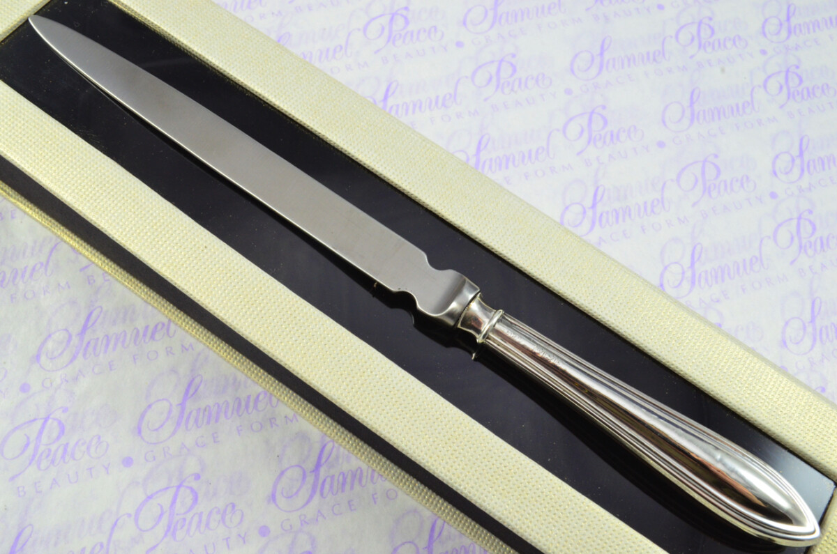 C.W.Fletcher Sheffield Sterling Silver Handled Letter Opener Sandringham Pattern 1927 Cased