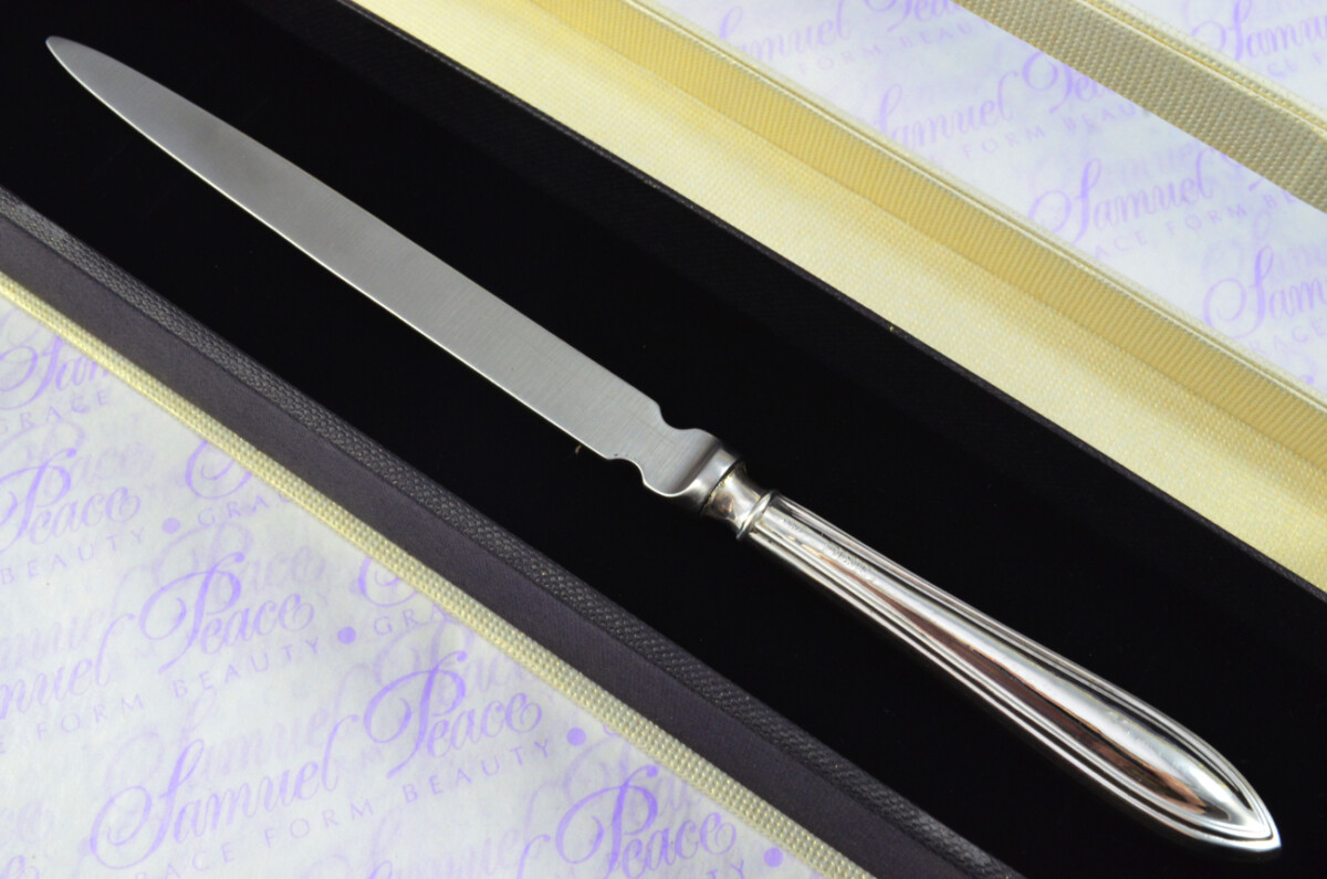 C.W.Fletcher Sheffield Sterling Silver Handled Letter Opener Sandringham Pattern 1927 Cased - Image 2