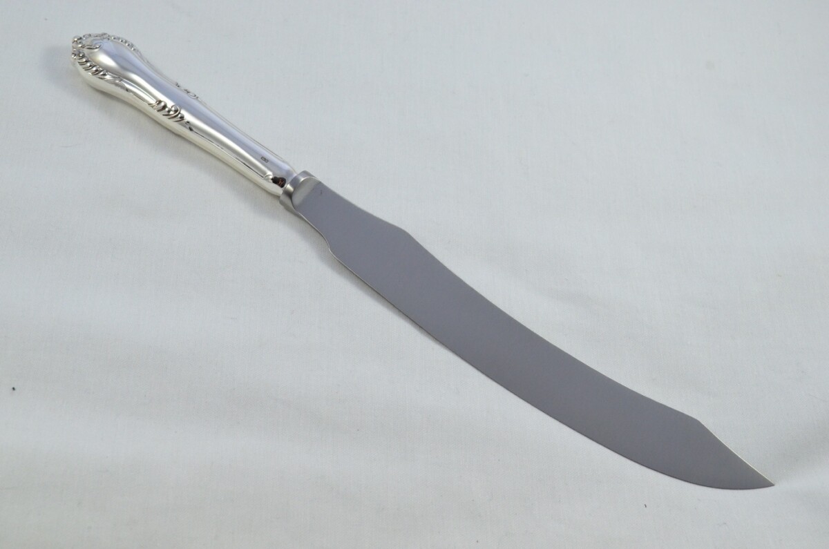 James Dixon & Sons Rare Sheffield Silver Handled 3 Piece Carving Set Chesterfield Pattern 2002 - Image 6