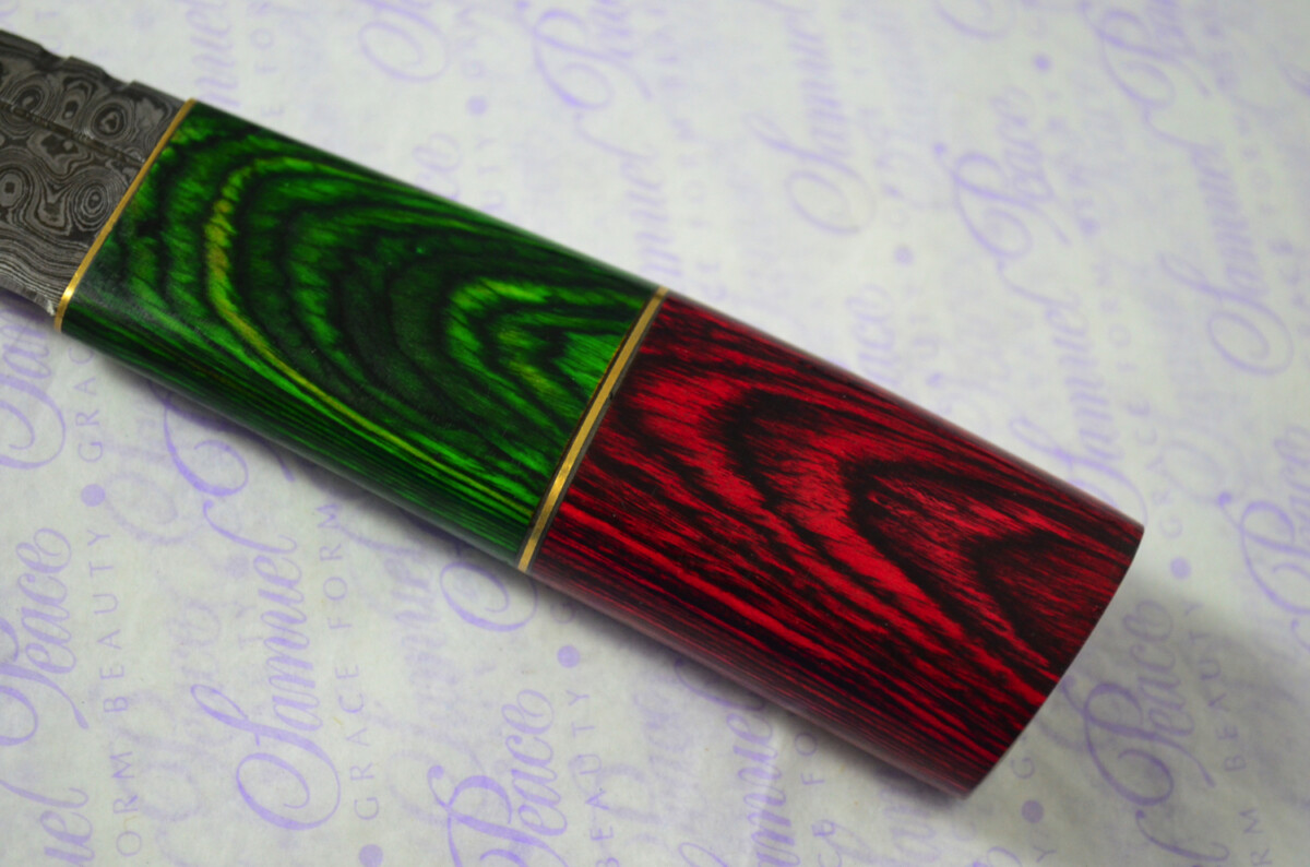 New Fantastic Coloured Pakkawood Sgian Dubh Damascus Steel Superior Sheath inc Presentation Box - Image 5