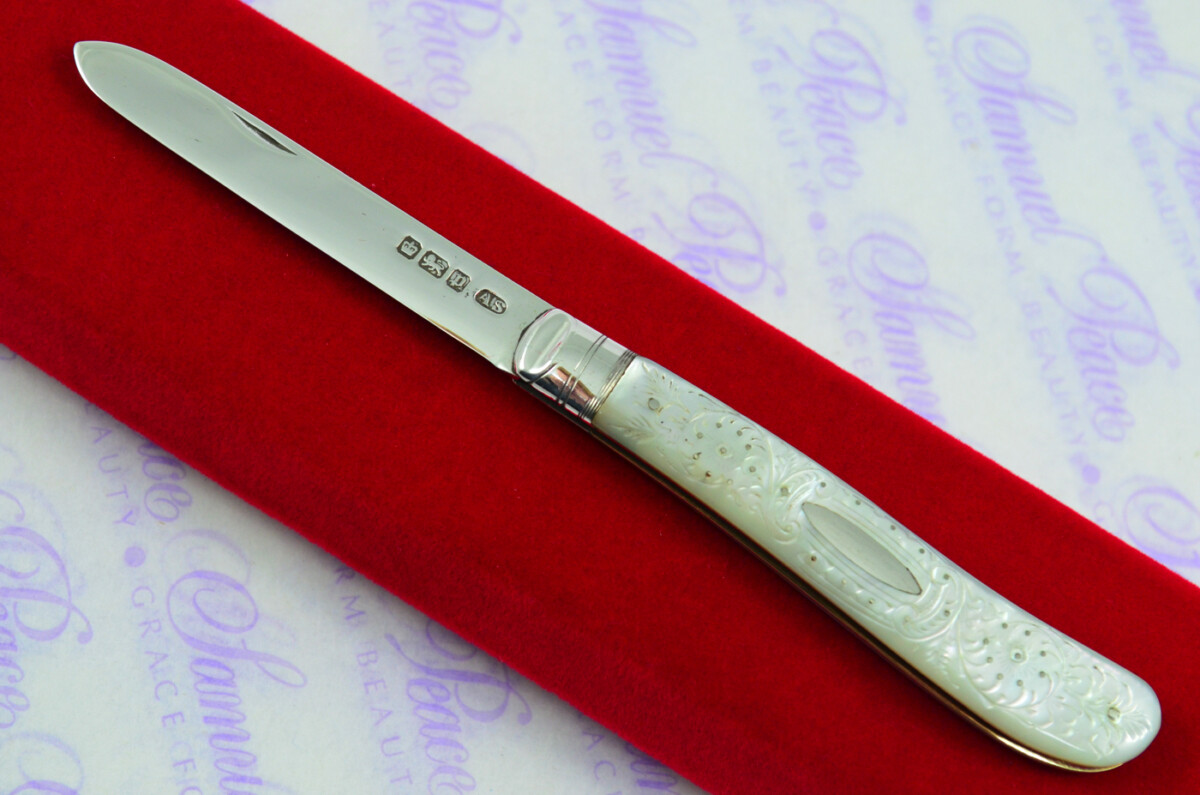 Pristine Silver Bladed Mother Of Pearl Fully Restored Sheffield Made Pen/Pocket Knife 1907