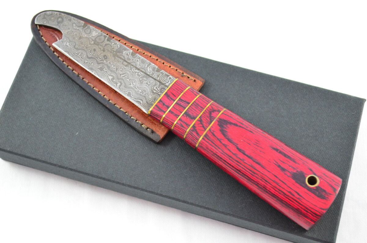 New Fantastic Genuine Laminate Handle Sgian Dubh Bottle Opener Damascus Steel Made in Sheffield England