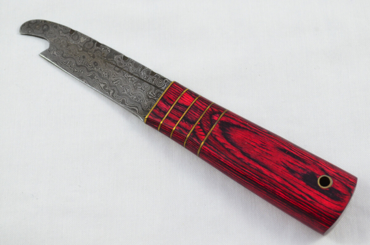 New Fantastic Genuine Laminate Handle Sgian Dubh Bottle Opener Damascus Steel Made in Sheffield England - Image 2