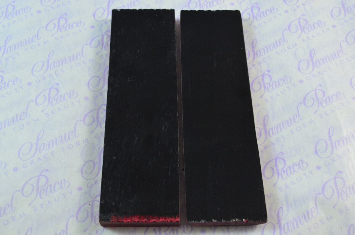 Pair of Red & Black Laminated Wood Knife Scales Knife Making Parts Wood Blanks - Image 2