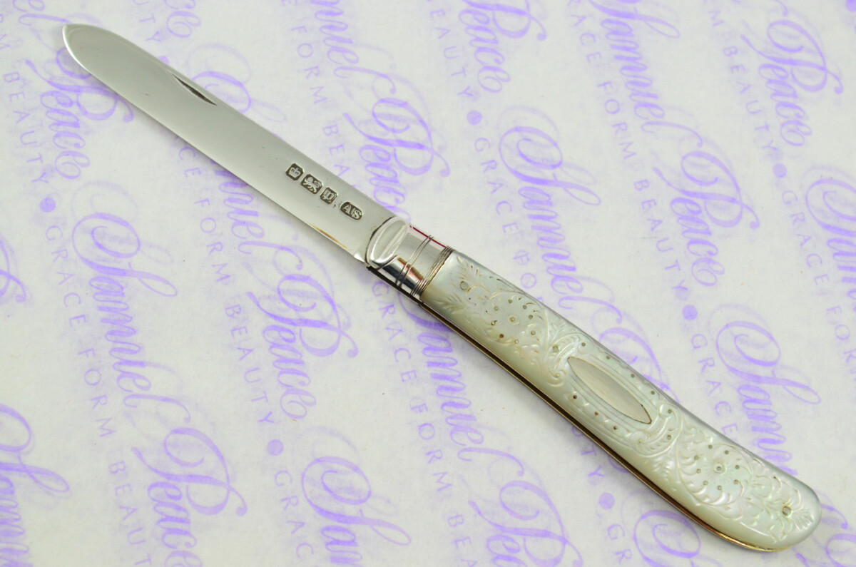 Pristine Silver Bladed Mother Of Pearl Fully Restored Sheffield Made Pen/Pocket Knife 1907 - Image 3