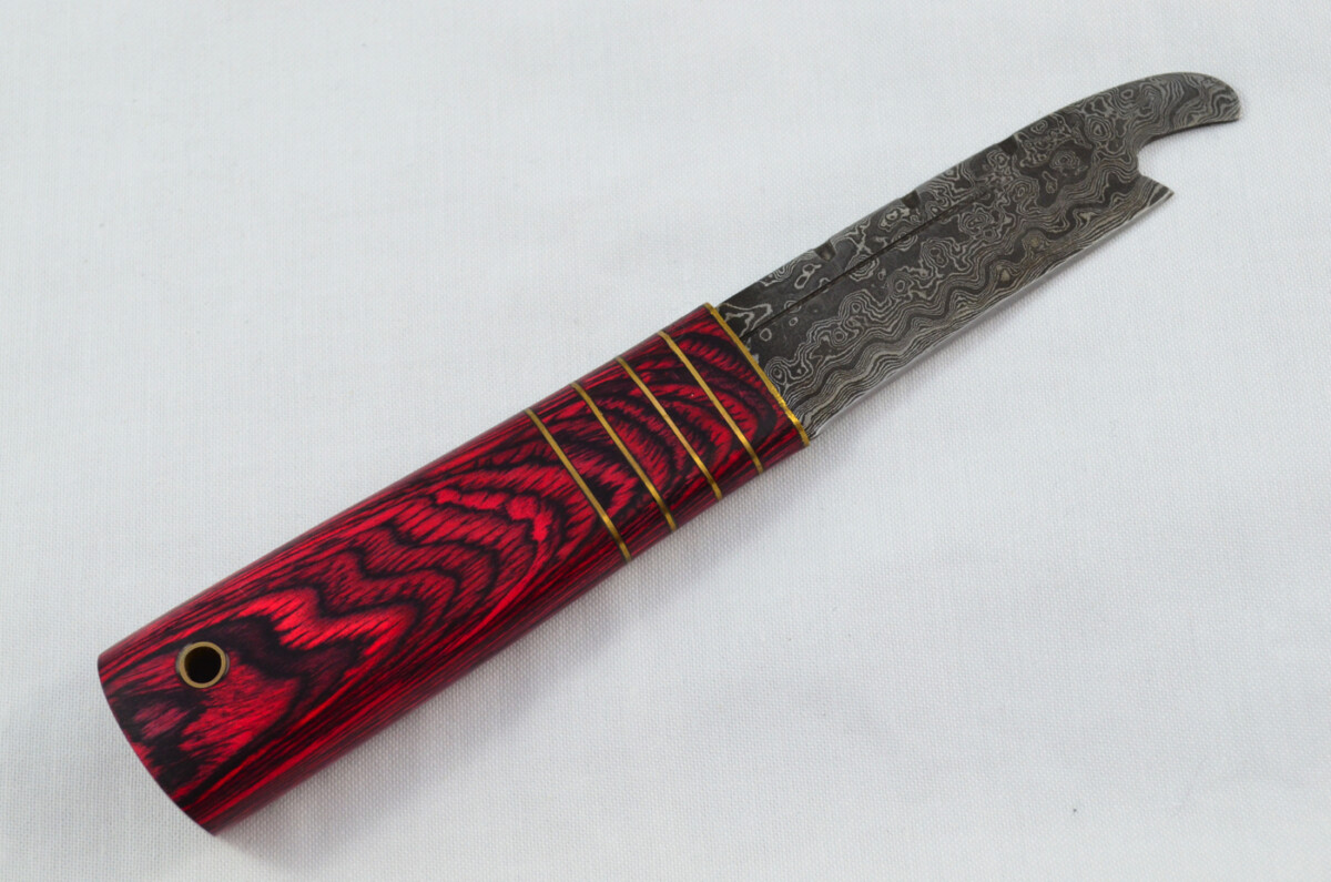 New Fantastic Genuine Laminate Handle Sgian Dubh Bottle Opener Damascus Steel Made in Sheffield England - Image 5