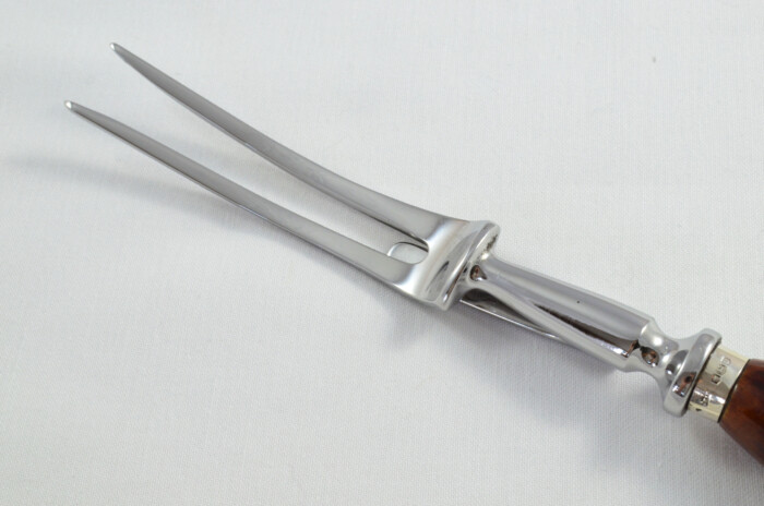 Sheffield Walker & Hall Horn Handled 2 Piece Carving Set - Solid Silver Cap & Ferrule 1923 - Image 9