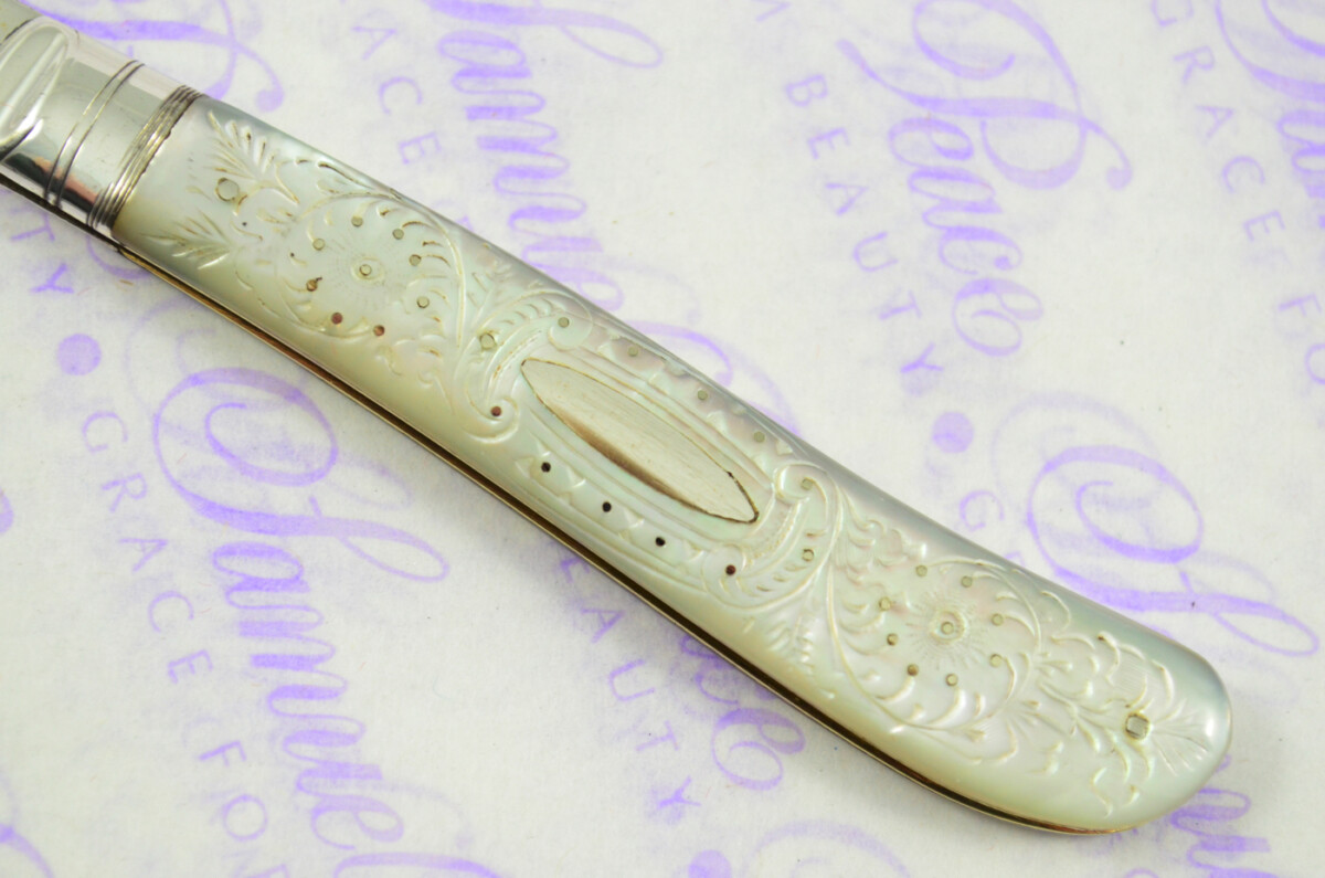 Pristine Silver Bladed Mother Of Pearl Fully Restored Sheffield Made Pen/Pocket Knife 1907 - Image 4