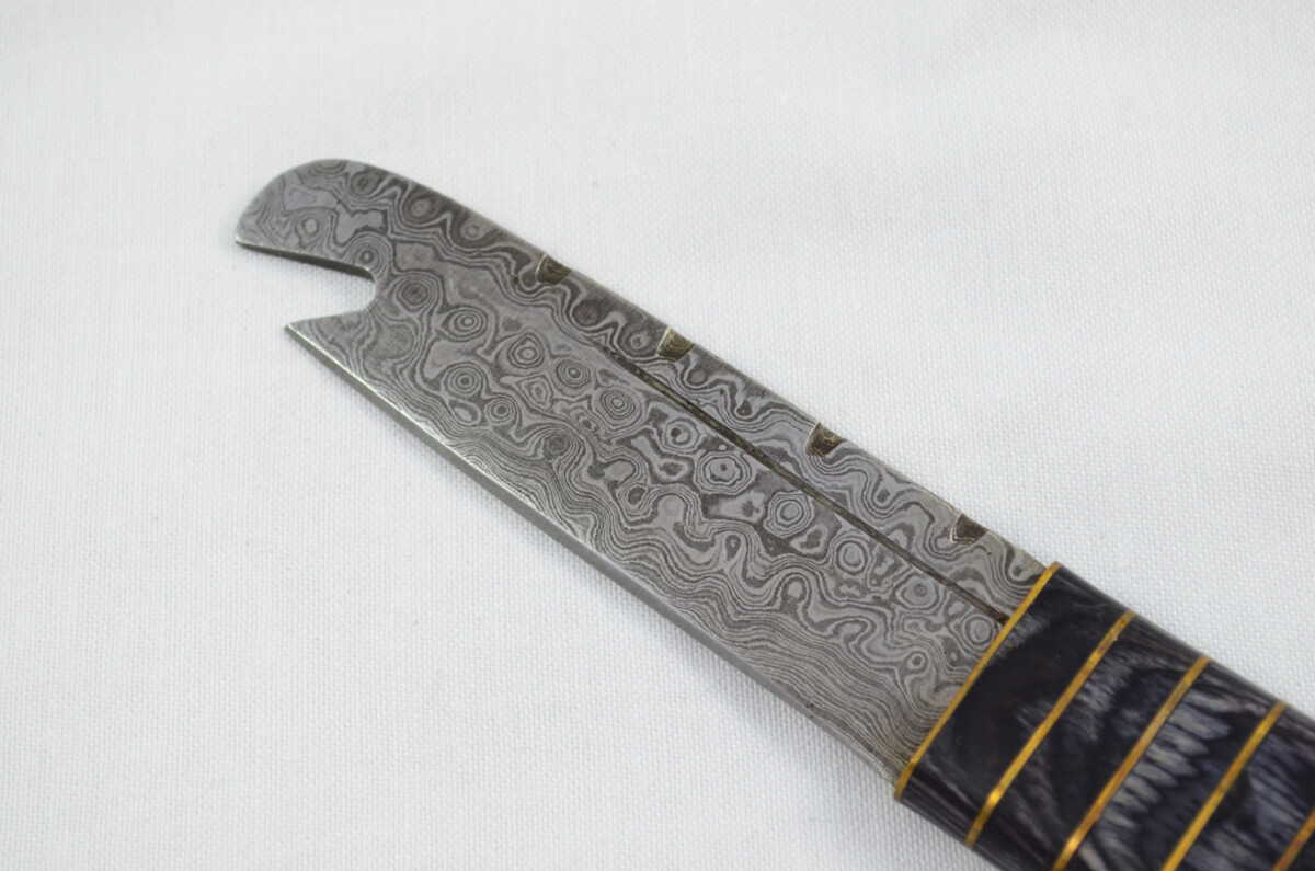 New Fantastic Genuine Laminate Handle Sgian Dubh Bottle Opener Damascus Steel Made in Sheffield England - Image 3
