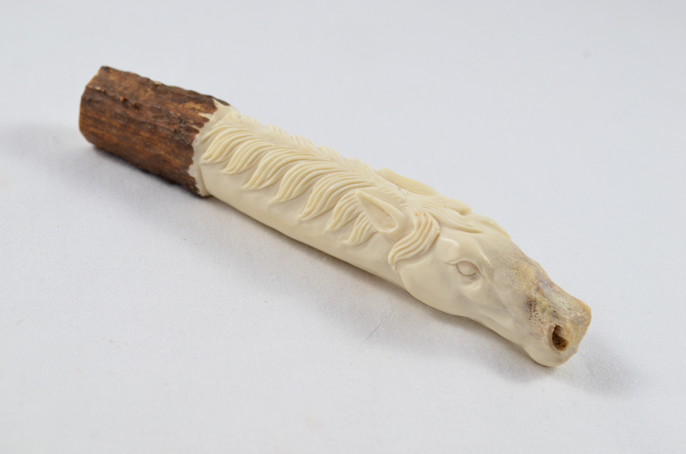 Horse Carved Walking Stick Cane Top Handle Stag Antler Horn Made Sheffield England