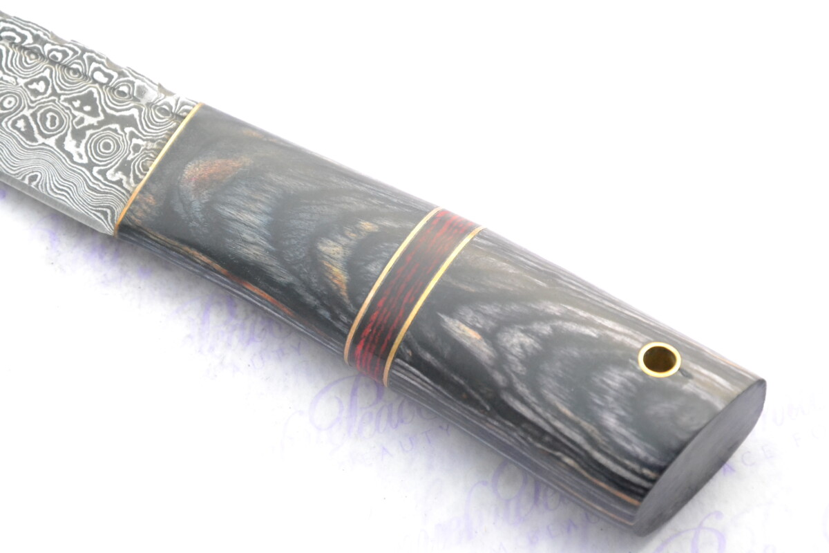 The Thin Red Line ! Scottish Sgian Dubh Damascus Steel Made in Sheffield England Superior Sheath inc Presentation box FOR THE PIPERS !!!!! - Image 4