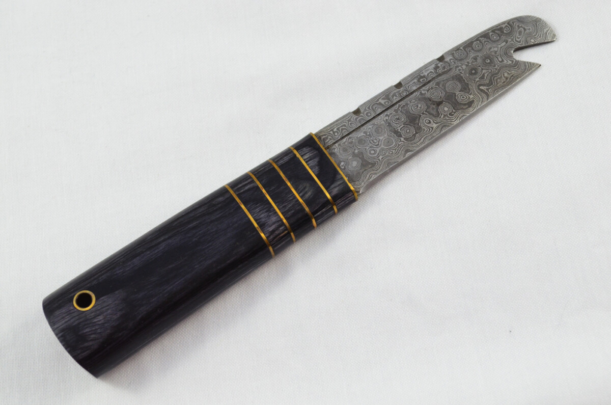 New Fantastic Genuine Laminate Handle Sgian Dubh Bottle Opener Damascus Steel Made in Sheffield England - Image 4