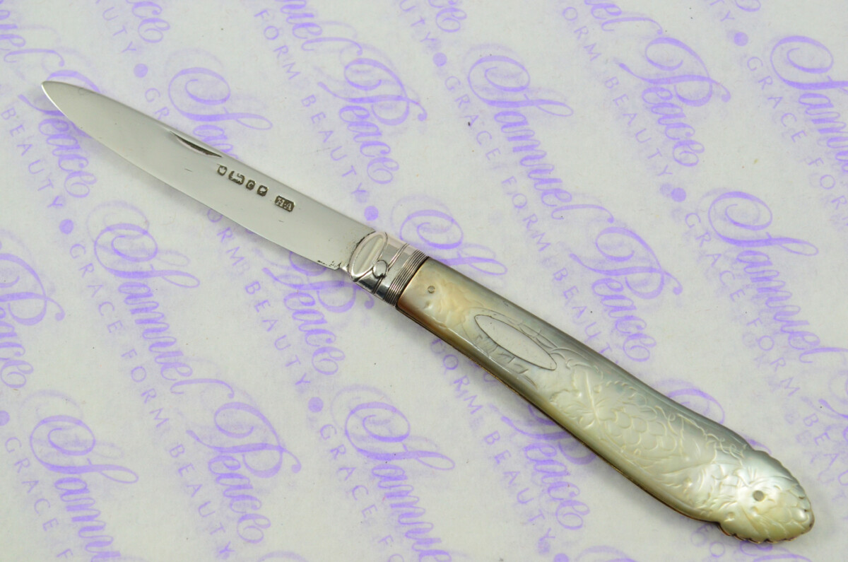 Pristine Silver Bladed Mother Of Pearl Fully Restored Sheffield Made Pen/Pocket Knife 1870 - Image 6