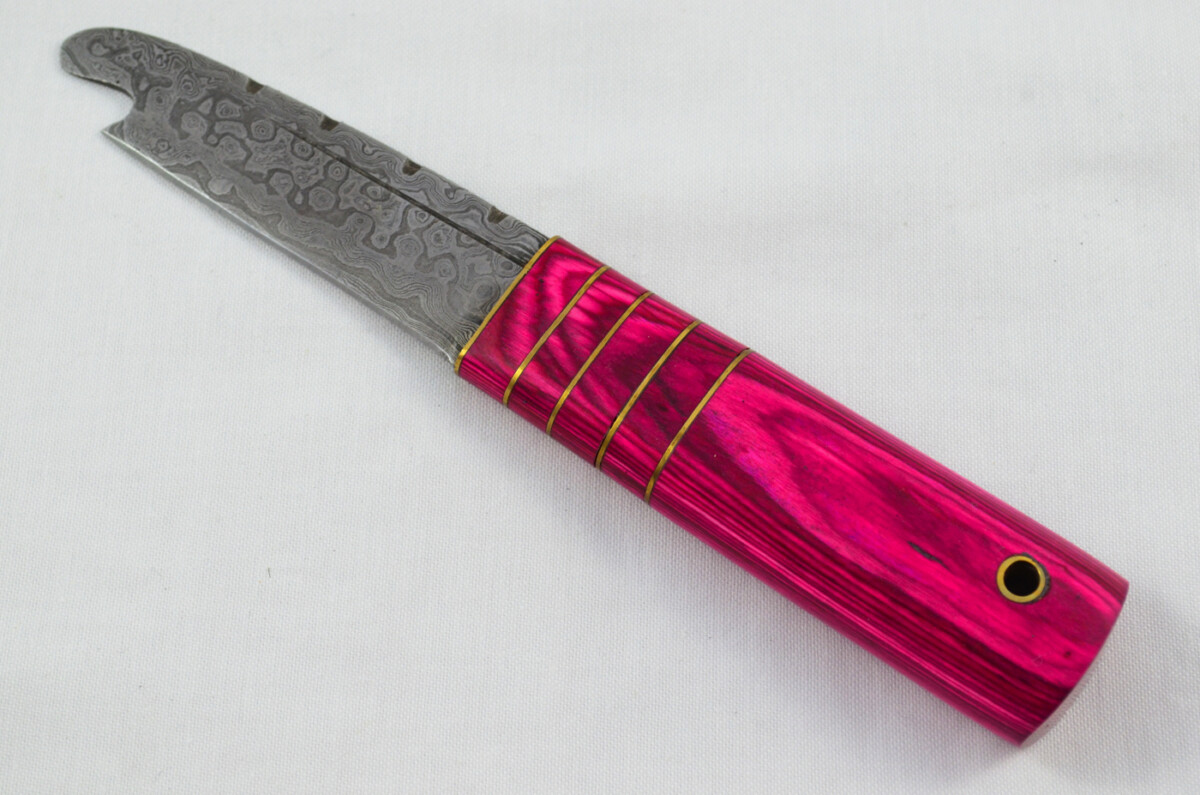 New Fantastic Genuine Laminate Handle Sgian Dubh Bottle Opener Damascus Steel Made in Sheffield England - Image 2