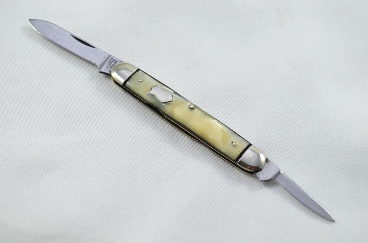 C.Johnson Carbon Steel Bladed Pearlex Scaled Pen/Fruit Knife Sheffield - Image 2