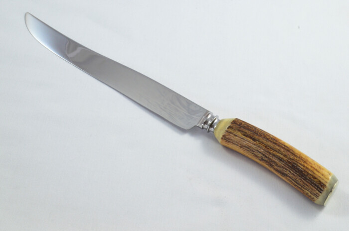 Beautiful Sheffield Handmade Authentic Stag Antler Horn Handled 3 Piece Carving Set - Image 3