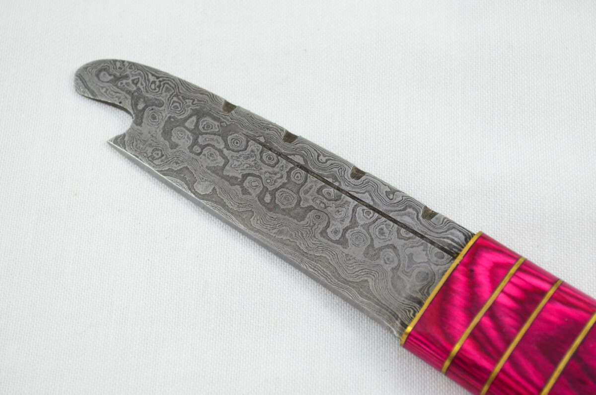 New Fantastic Genuine Laminate Handle Sgian Dubh Bottle Opener Damascus Steel Made in Sheffield England - Image 4