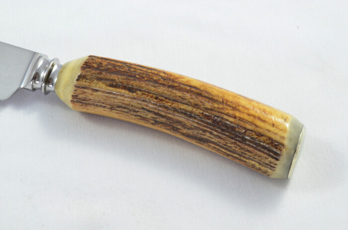 Beautiful Sheffield Handmade Authentic Stag Antler Horn Handled 3 Piece Carving Set - Image 5