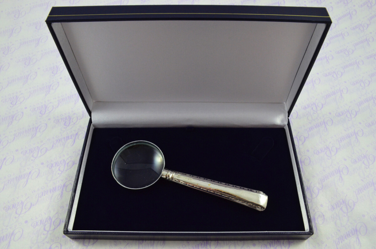 Thomas Bradbury Lincoln Pattern Sterling Silver Magnifying Glass Sheffield 1916 - Image 9