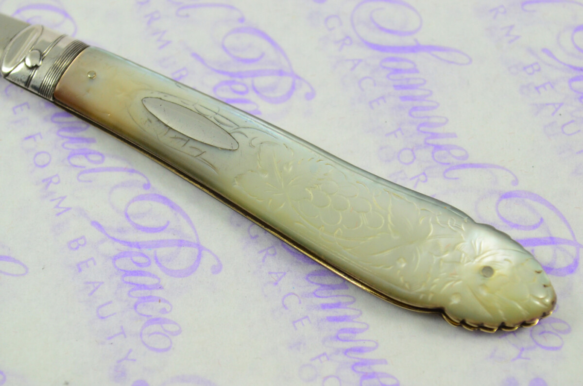 Pristine Silver Bladed Mother Of Pearl Fully Restored Sheffield Made Pen/Pocket Knife 1870 - Image 3