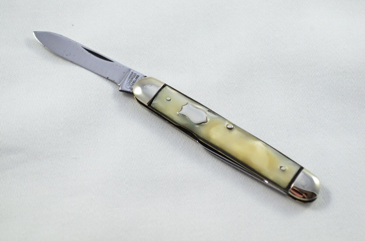 C.Johnson Carbon Steel Bladed Pearlex Scaled Pen/Fruit Knife Sheffield - Image 6