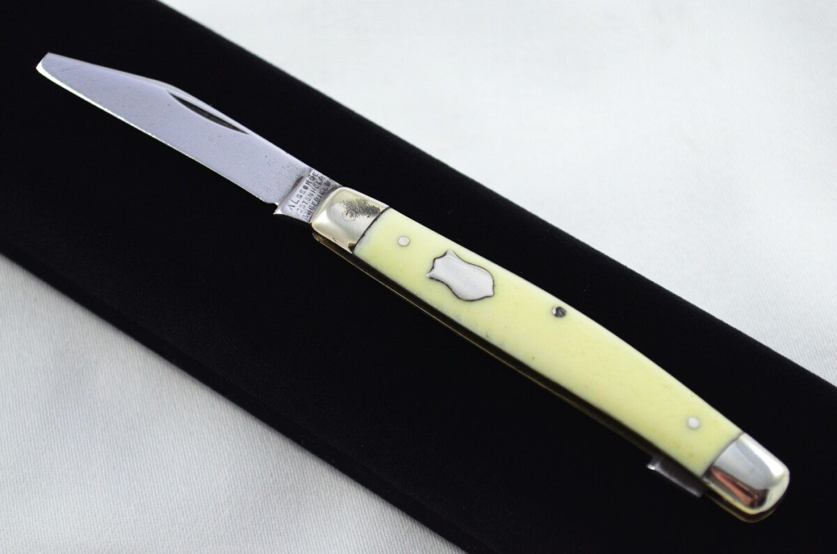 George Wostenholme Carbon Steel Bladed Imitation Ivory Scaled Pen/Fruit Knife Sheffield