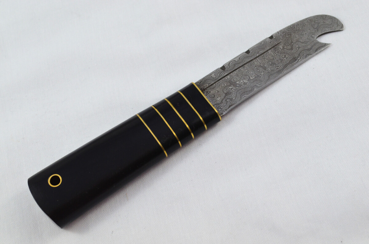 New Fantastic Genuine Water Buffalo Handle Sgian Dubh Bottle Opener Damascus Steel Made in Sheffield England - Image 5