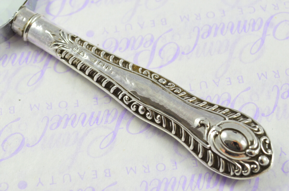Gadroon Pattern Sterling Silver Magnifying Glass Birmingham 1902 - Image 4