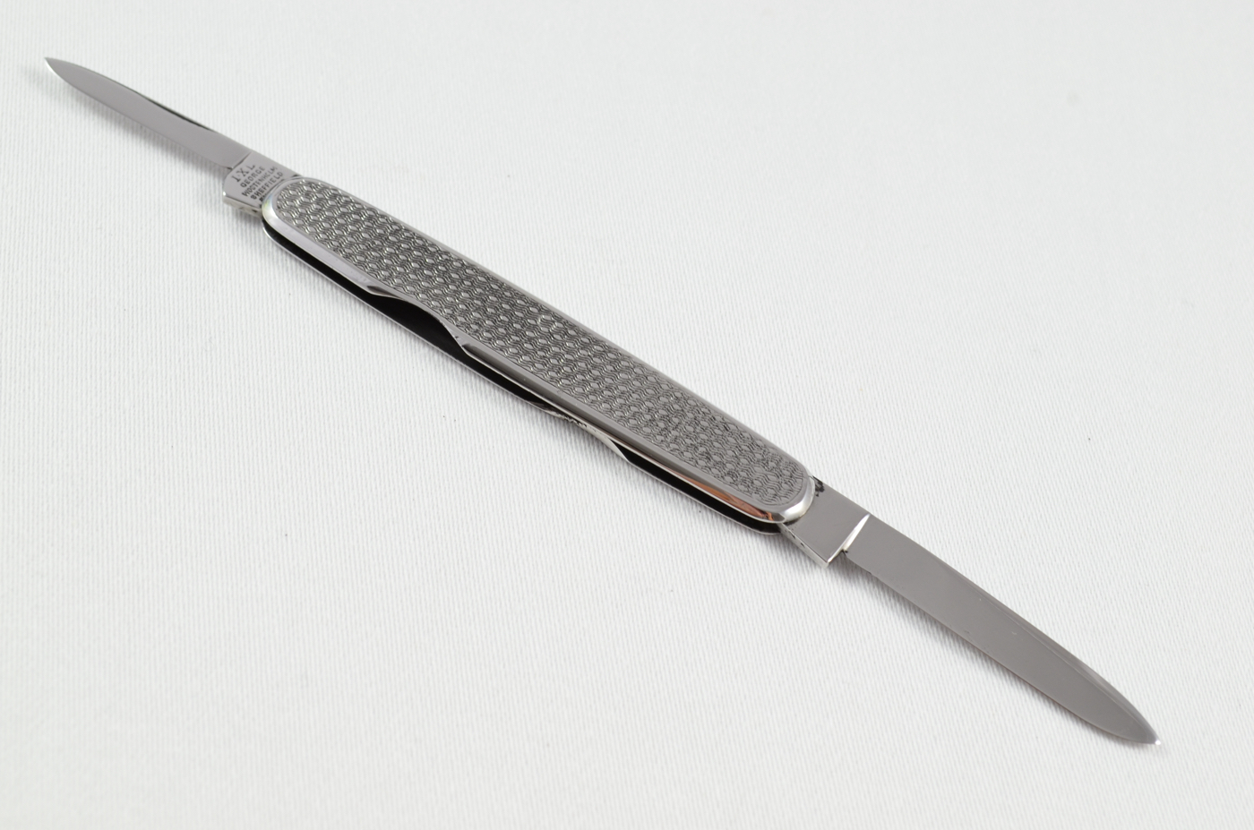 A George Wostenholme Engine Turned Stainless Steel Pocket Pen Knife Sheffield - Image 5