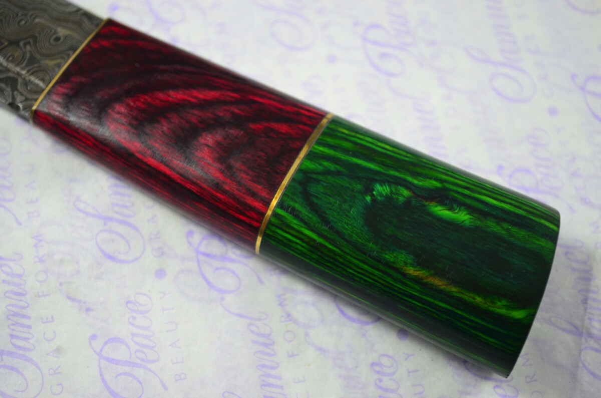 New Fantastic Coloured Pakkawood Sgian Dubh Damascus Steel Superior Sheath inc Presentation Box - Image 5
