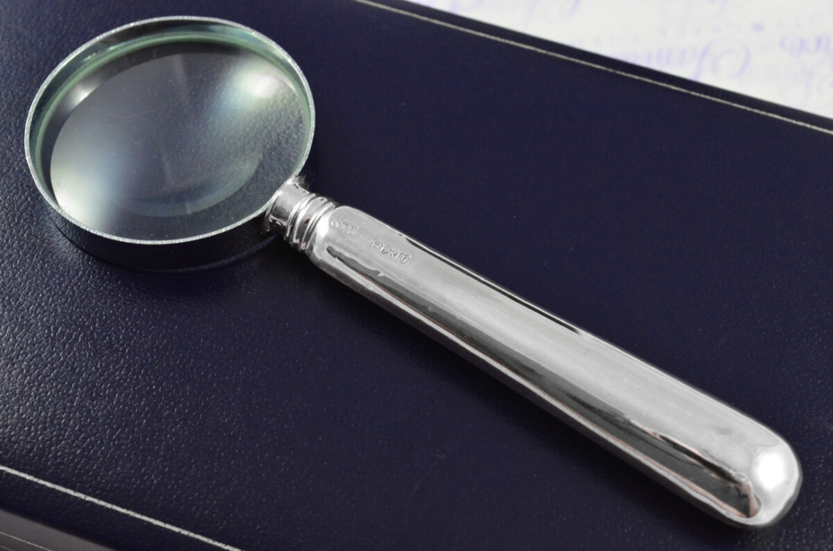 Robert Fead Mosley Old English Pattern Sterling Silver Magnifying Glass Sheffield 1909