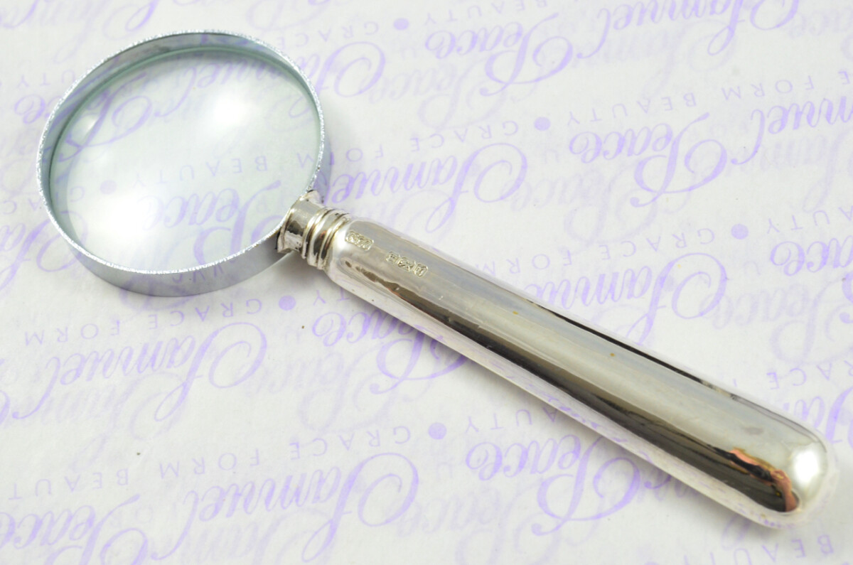 Robert Fead Mosley Old English Pattern Sterling Silver Magnifying Glass Sheffield 1909 - Image 3