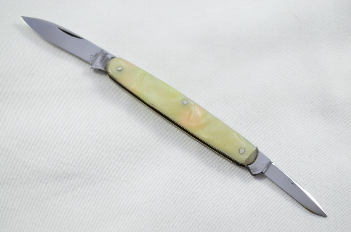 Gregory Fenton Carbon Steel Bladed Pearlex Scaled Pen/Fruit Knife Sheffield - Image 2