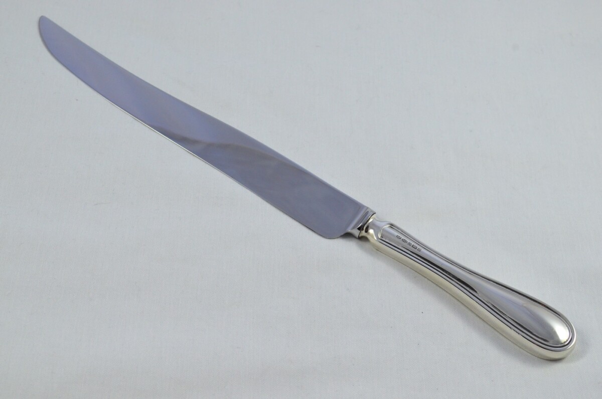 Arthur Price Sheffield Sterling Silver Handled 3 Piece Carving Set Old English Thread Pattern 2006 - Image 5