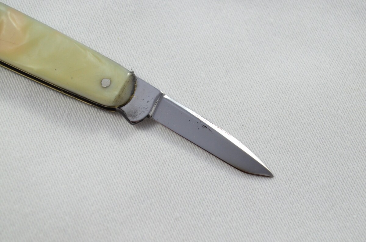 Gregory Fenton Carbon Steel Bladed Pearlex Scaled Pen/Fruit Knife Sheffield - Image 4