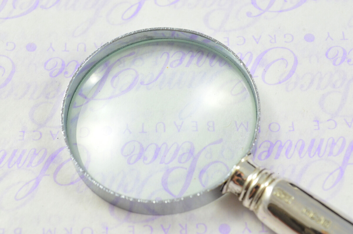 Robert Fead Mosley Old English Pattern Sterling Silver Magnifying Glass Sheffield 1909 - Image 6