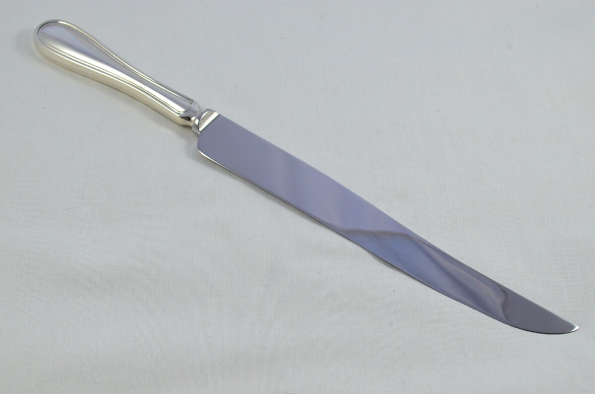 Arthur Price Sheffield Sterling Silver Handled 3 Piece Carving Set Old English Thread Pattern 2006 - Image 6