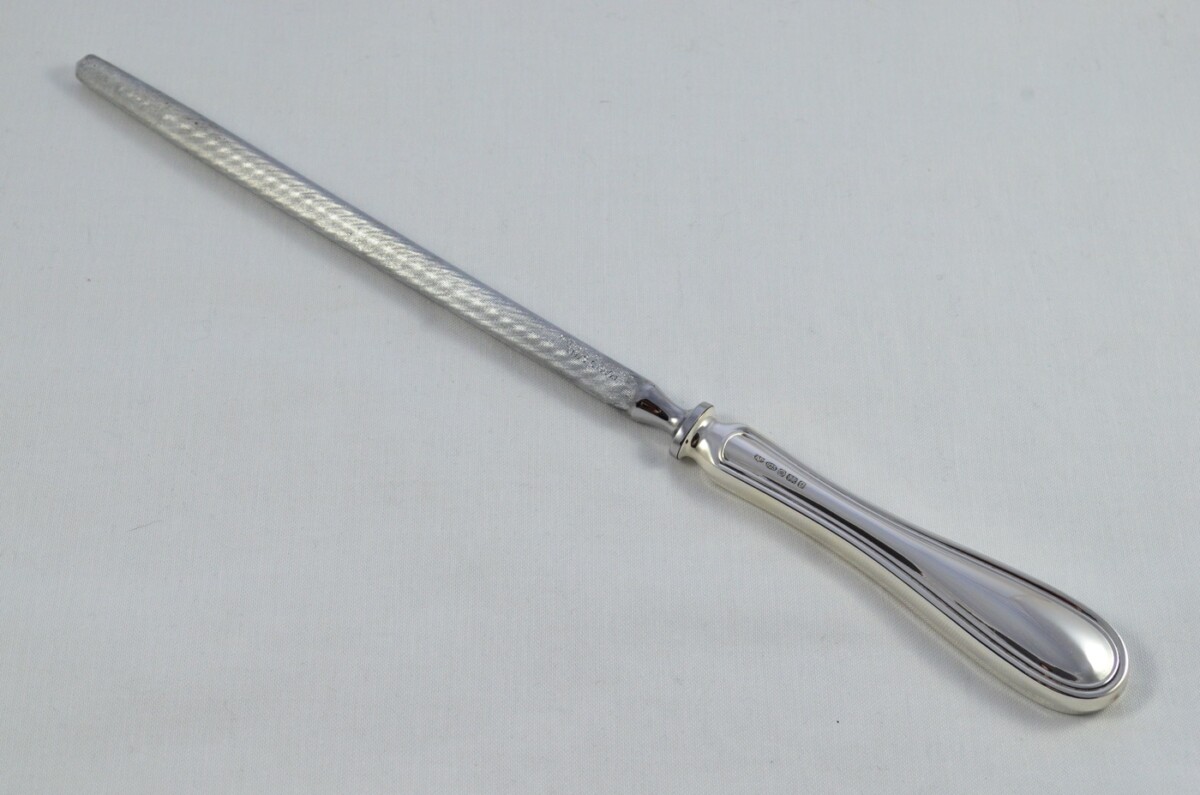 Arthur Price Sheffield Sterling Silver Handled 3 Piece Carving Set Old English Thread Pattern 2006 - Image 7