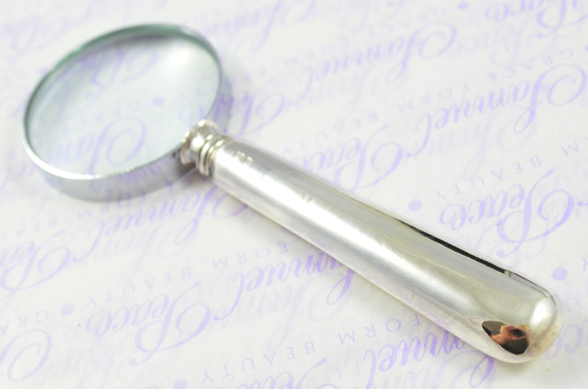 Robert Fead Mosley Old English Pattern Sterling Silver Magnifying Glass Sheffield 1909 - Image 8