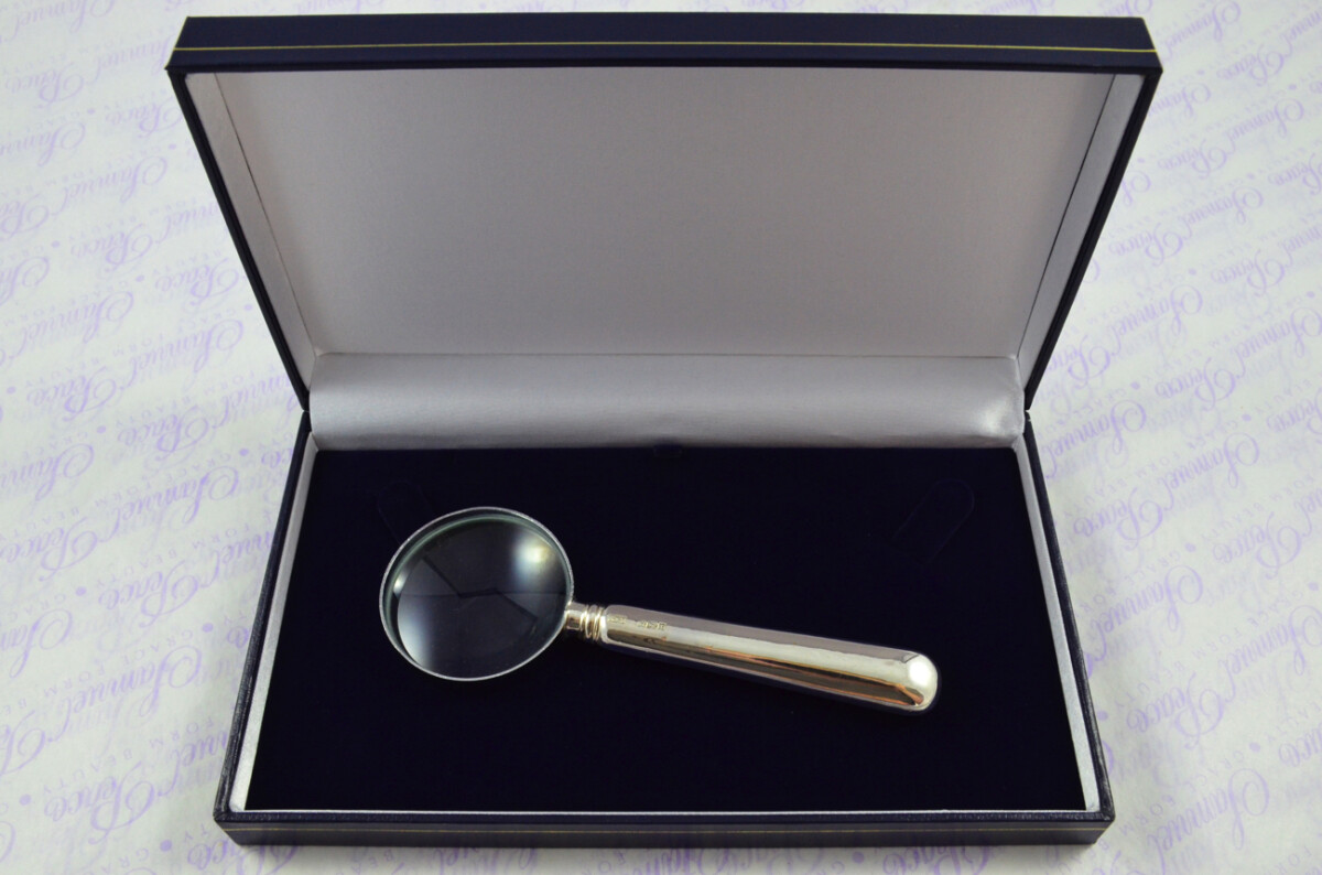 Robert Fead Mosley Old English Pattern Sterling Silver Magnifying Glass Sheffield 1909 - Image 9