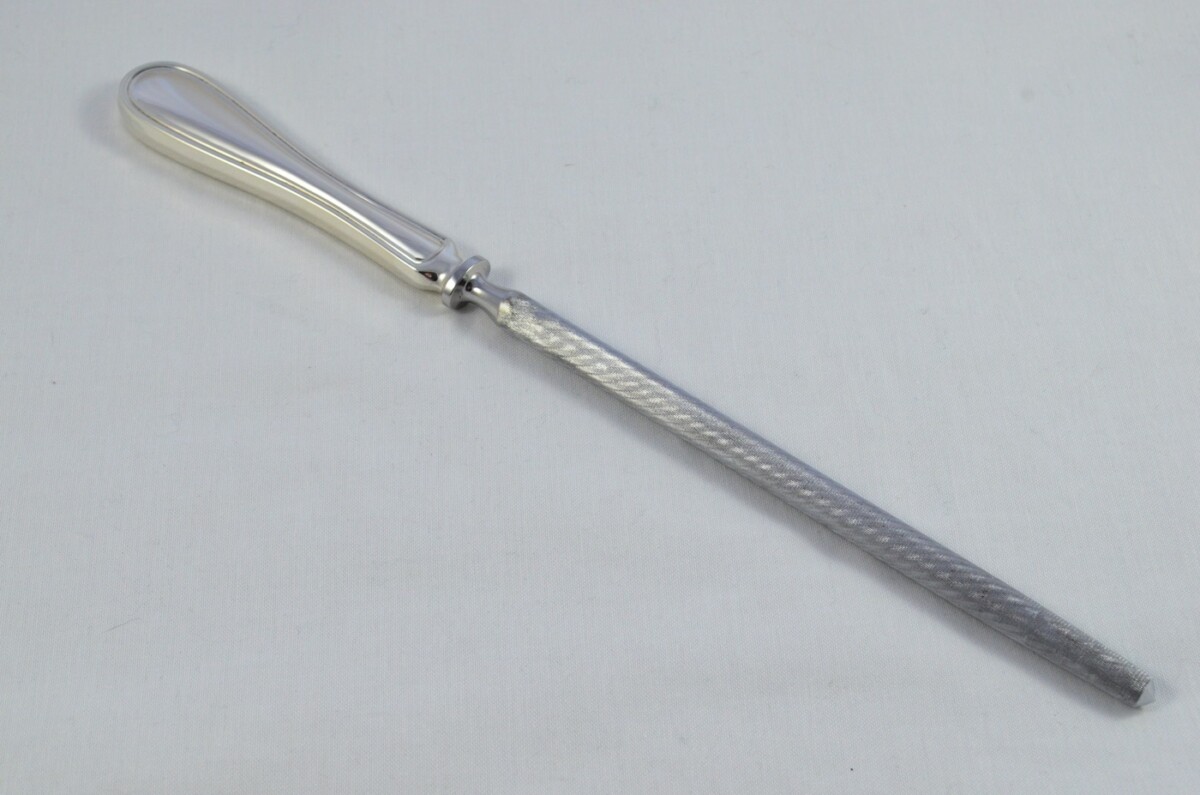 Arthur Price Sheffield Sterling Silver Handled 3 Piece Carving Set Old English Thread Pattern 2006 - Image 8