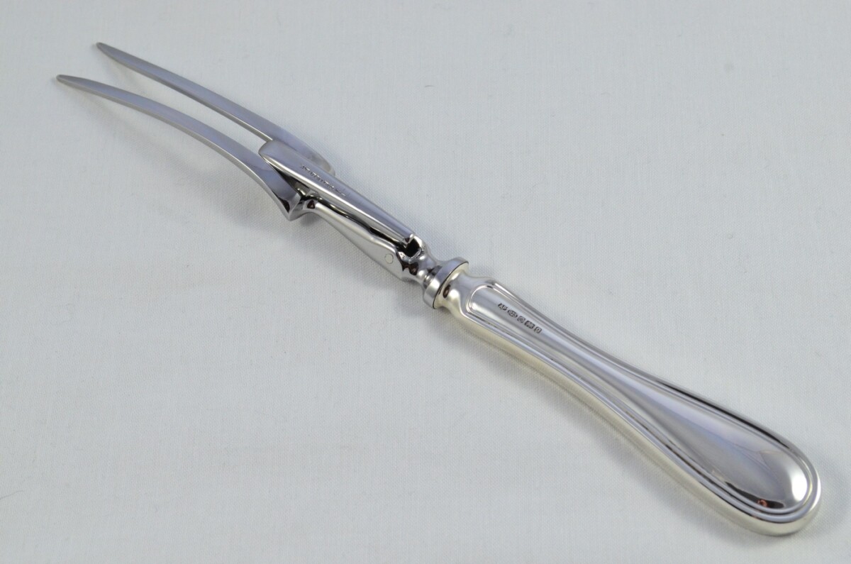 Arthur Price Sheffield Sterling Silver Handled 3 Piece Carving Set Old English Thread Pattern 2006 - Image 9