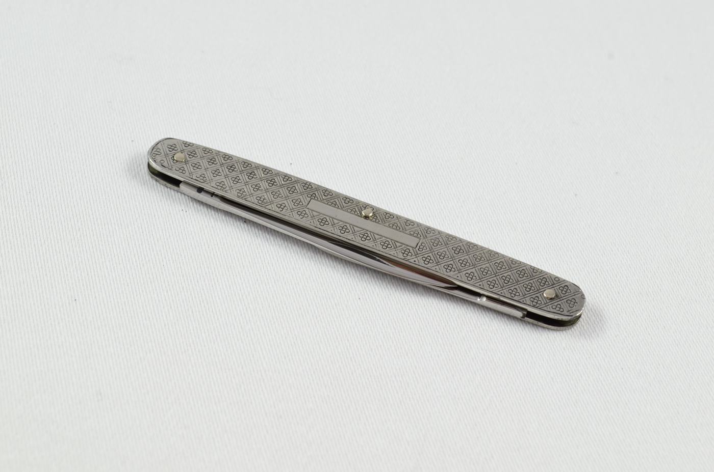 A J. Nowill Folding Engine Turned Stainless Steel Pocket Pen Knife Sheffield - Image 6