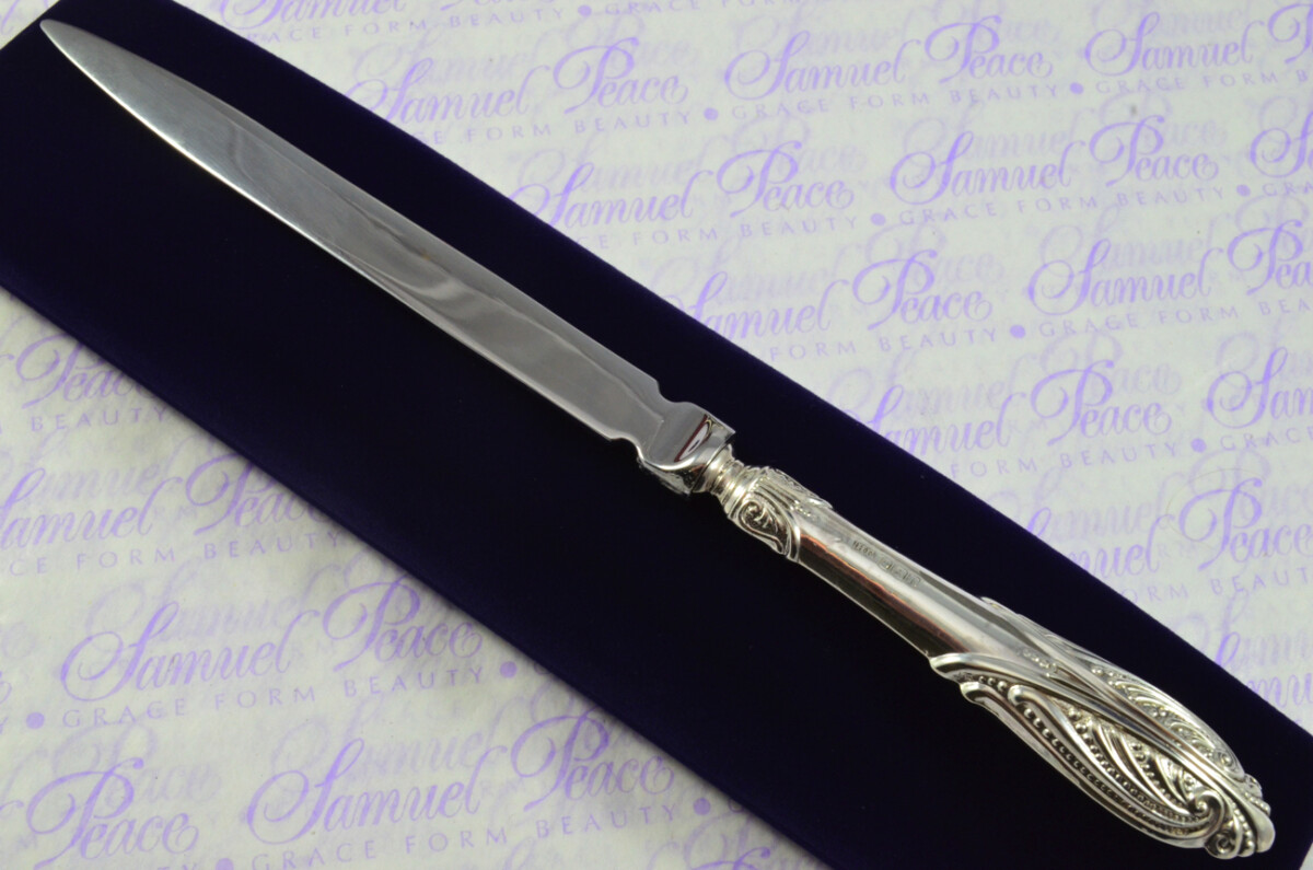 Amazing Harrison Fishers Sheffield Sterling Silver Handled Letter Opener Thimbleby Pattern 1902 Cased