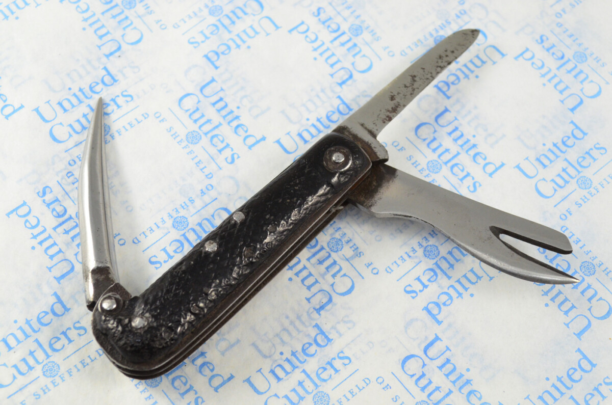 Antique British WWII Army Issue Jack Knife Anonymous Made in Sheffield England - Image 4