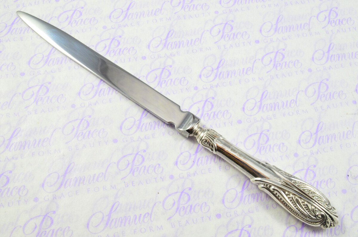 Amazing Harrison Fishers Sheffield Sterling Silver Handled Letter Opener Thimbleby Pattern 1902 Cased - Image 3