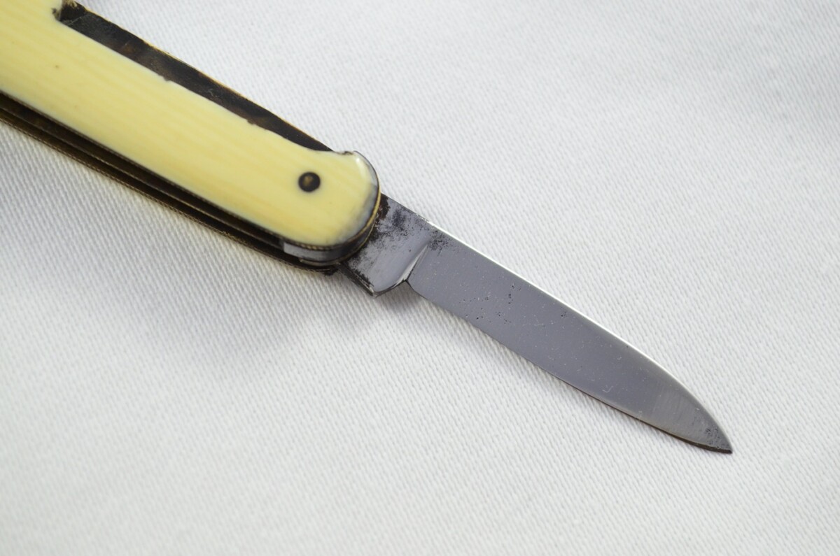 4 Bladed Carbon Steel Plastic Scaled Pen/Fruit Knife Sheffield C.1880 - Image 6